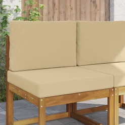 Décorations-vidaXL Coussin de canapé d'extérieur 2 pcs Polyester Beige