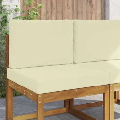 vidaXL Coussin de canapé d'extérieur 2 pcs Crème Polyester