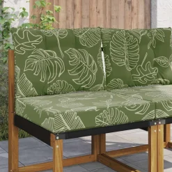 vidaXL Coussin de canapé d'extérieur 2 pcs Modèle feuille Polyester