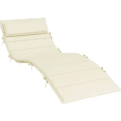 Décorations-vidaXL Coussin de chaise longue crème 180x60x4 cm tissu oxford Cr&egrave;me