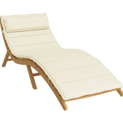 Décorations-vidaXL Coussin de chaise longue crème 180x60x4 cm tissu oxford Cr&egrave;me