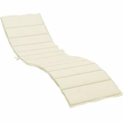 Décorations-vidaXL Coussin de chaise longue crème 200x50x3 cm tissu oxford Cr&egrave;me