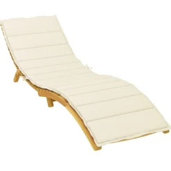 Décorations-vidaXL Coussin de chaise longue crème 200x50x3 cm tissu oxford Cr&egrave;me
