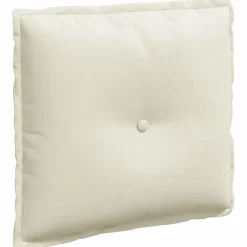 Décorations-vidaXL Coussin de Dos Crème 50 x 45 cm Tissu en velours côtelé Cr&egrave;me