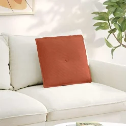 vidaXL Coussin de Dos 50 x 45 cm Tissu en velours côtelé