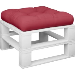 vidaXL Coussin de palette bordeaux 58x58x10 cm tissu