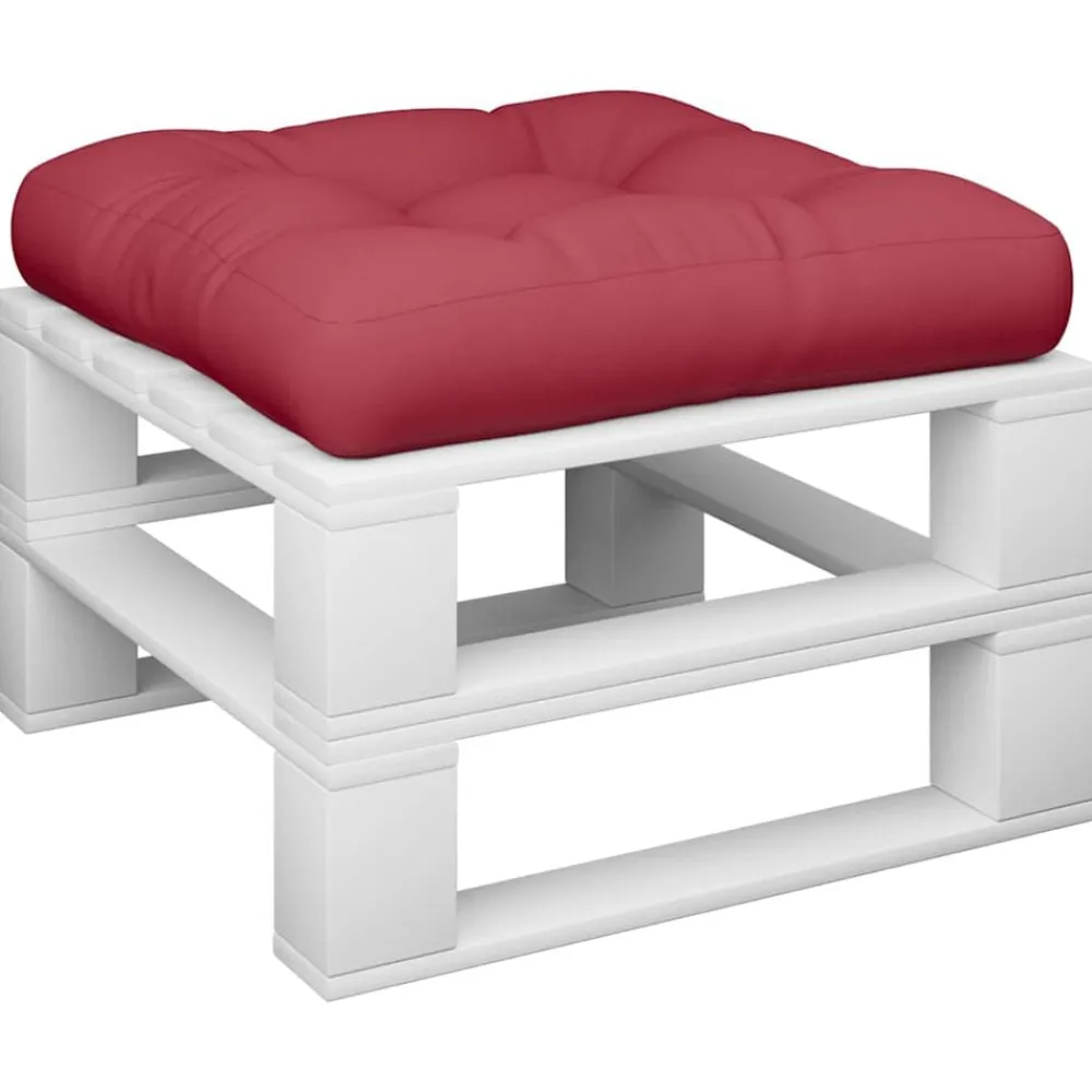 vidaXL Coussin de palette bordeaux 58x58x10 cm tissu