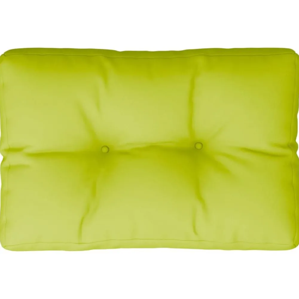 Décorations-vidaXL Coussin de palette 50x40x12 cm tissu Vert vif