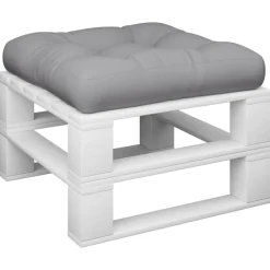 Décorations-vidaXL Coussin de palette 50x50x12 cm tissu Gris