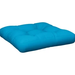 Décorations-vidaXL Coussin de palette 50x50x12 cm tissu Bleu