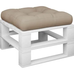 Décorations-vidaXL Coussin de palette 50x50x12 cm tissu Taupe