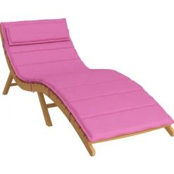 Décorations-vidaXL Coussin de transat ensoleillé 178 x 60 x 4 cm Tissu Oxford Rose
