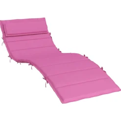 Décorations-vidaXL Coussin de transat ensoleillé 178 x 60 x 4 cm Tissu Oxford Rose
