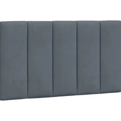 Lits & Accessoires-vidaXL Coussin de tête de lit Hanko 80 cm velours Gris foncé