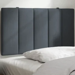 Lits & Accessoires-vidaXL Coussin de tête de lit Hanko 80 cm velours Gris foncé