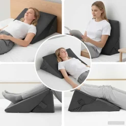 vidaXL Coussin en coin 55 x 55 x 26 cm Mousse à mémoire de forme