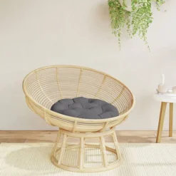 Décorations-vidaXL Coussin rond Ø 60 x11 cm tissu oxford Anthracite