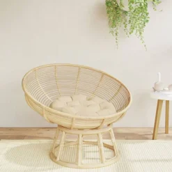 vidaXL Coussin rond Ø 60 x11 cm tissu oxford