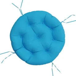 Décorations-vidaXL Coussin rond Ø 60 x11 cm tissu oxford Bleu clair