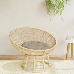 vidaXL Coussin rond Ø 60 x11 cm tissu oxford