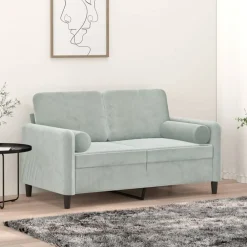 vidaXL Coussins décoratifs lot de 2 Ø15x50 cm Velours