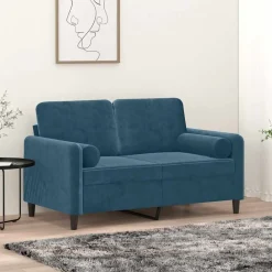 vidaXL Coussins décoratifs lot de 2 Ø15x50 cm Velours