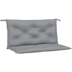 Décorations-vidaXL Coussins de banc jardin lot de 2 100x50x7 cm tissu Oxford Gris