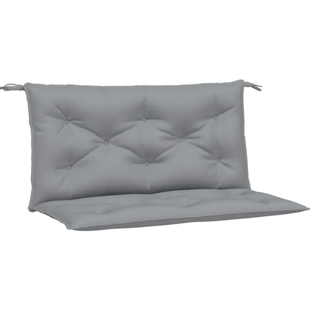 Décorations-vidaXL Coussins de banc jardin lot de 2 100x50x7 cm tissu Oxford Gris