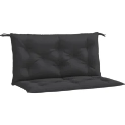 Décorations-vidaXL Coussins de banc jardin lot de 2 100x50x7 cm tissu Oxford Noir