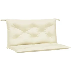 Décorations-vidaXL Coussins de banc jardin lot de 2 crème 100x50x7 cm tissu oxford Cr&egrave;me