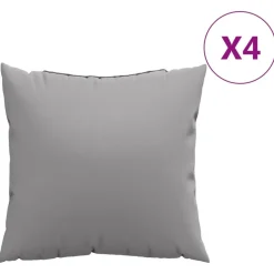 Décorations-vidaXL Coussins de canapé lot de 4 40x40 cm tissu Gris