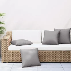 Décorations-vidaXL Coussins de canapé lot de 4 40x40 cm tissu Gris