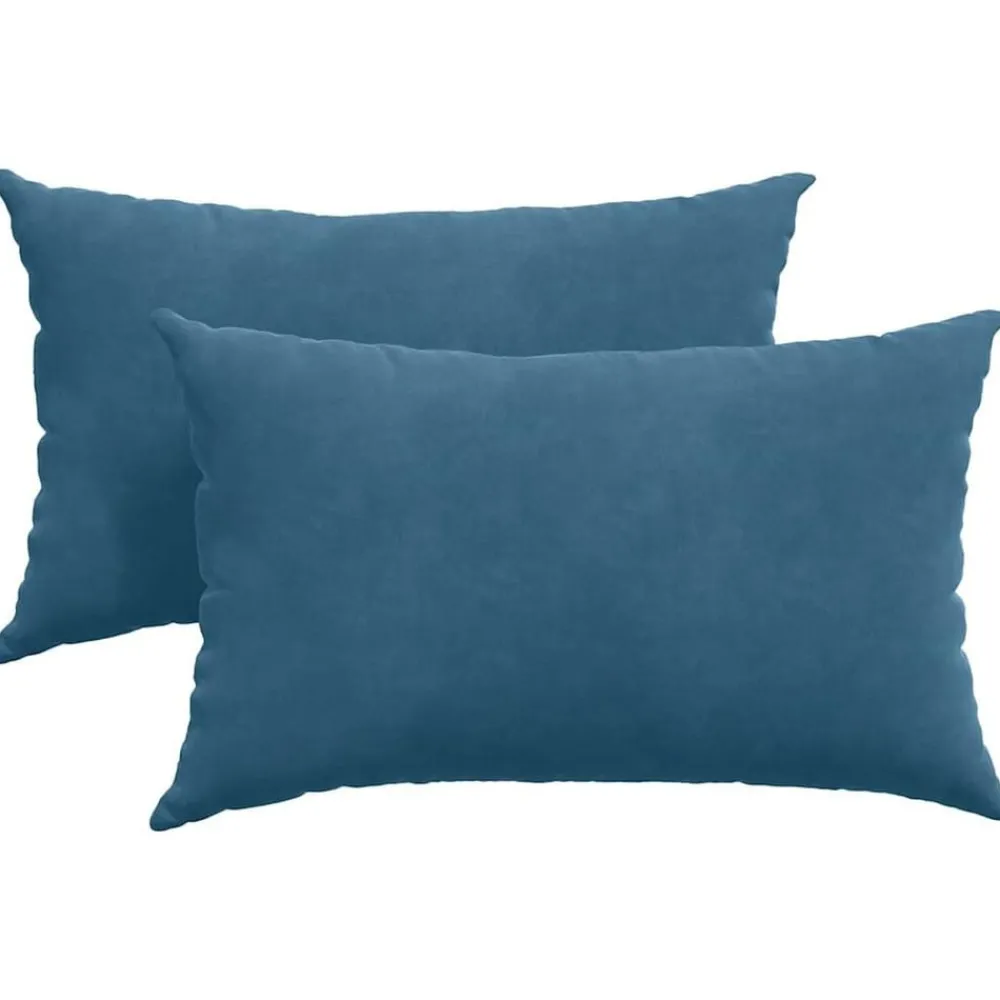 Décorations-vidaXL Coussins de canapé 2 pcs 50 x 30 cm Bleu