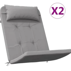 vidaXL Coussins de chaise adirondack lot de 2 tissu oxford
