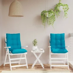 vidaXL Coussins de chaise à dossier bas lot de 2 clair