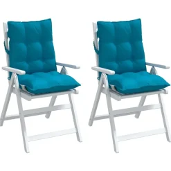 vidaXL Coussins de chaise à dossier bas lot de 2 clair