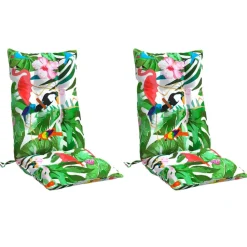 vidaXL Coussins de chaise à dossier haut lot de 2