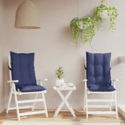 vidaXL Coussins de chaise à dossier haut lot de 2