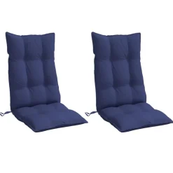 vidaXL Coussins de chaise à dossier haut lot de 2