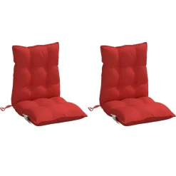 vidaXL Coussins de chaise à dossier bas lot de 2 tissu oxford
