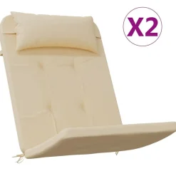 vidaXL Coussins de chaise adirondack lot de 2 tissu oxford