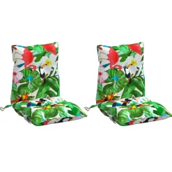 vidaXL Coussins de chaise à dossier bas lot de 2