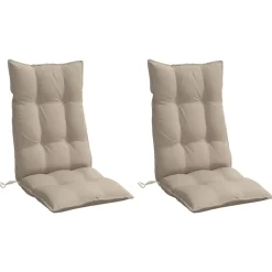 vidaXL Coussins de chaise à dossier haut lot de 2 tissu oxford
