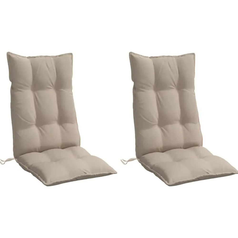 vidaXL Coussins de chaise à dossier haut lot de 2 tissu oxford