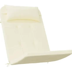 vidaXL Coussins de chaise adirondack lot de 2 crème tissu oxford