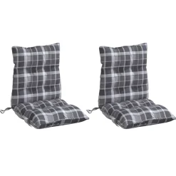 vidaXL Coussins de chaise à dossier bas lot de 2