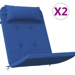 vidaXL Coussins de chaise Uni 2 pcs 58 x 77 x 4,5 cm Tissu Oxford