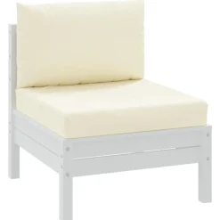 vidaXL Coussins de palette lot de 2 blanc crème tissu oxford