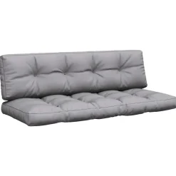Décorations-vidaXL Coussins de palette lot de 2 tissu Gris