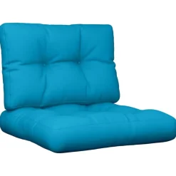 Décorations-vidaXL Coussins de palette lot de 2 tissu Bleu